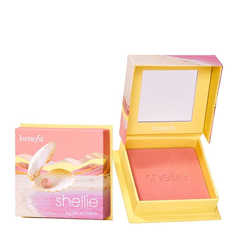 Benefit Cosmetics Shellie Blush | seashell pink blush | soft focus blusher