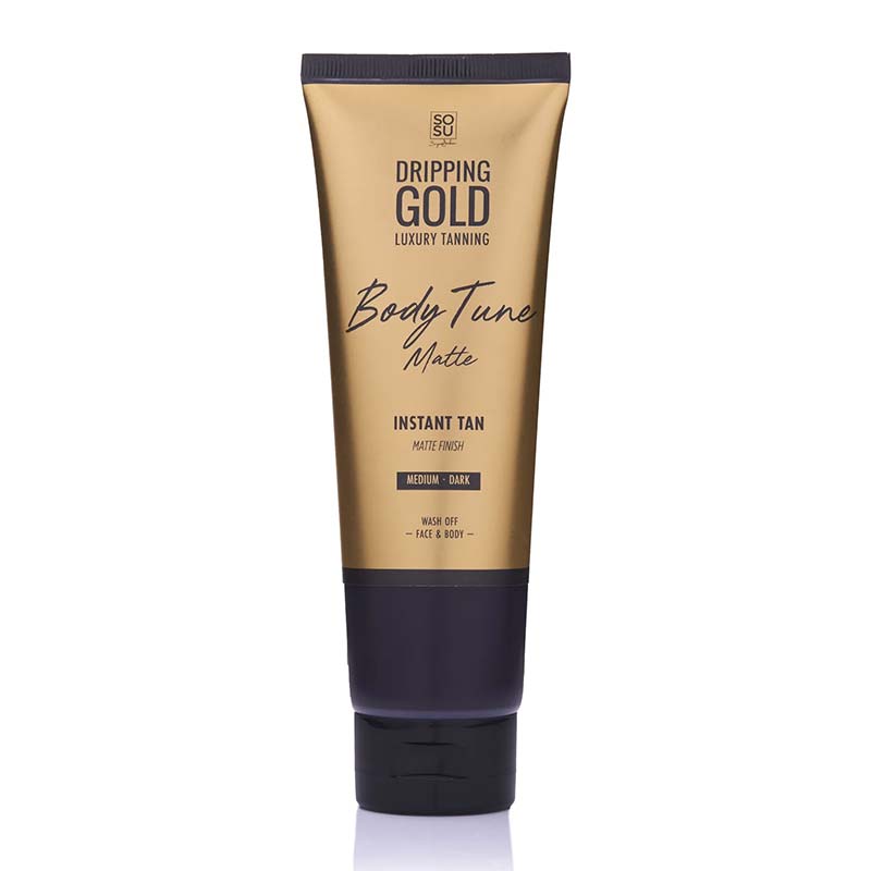 SOSU By Suzanne Jackson Body Tune Instant Tan | SOSU | Tan | tanning | instant tan | Body tune matte | Dripping gold luxury tan | SOSU tan 