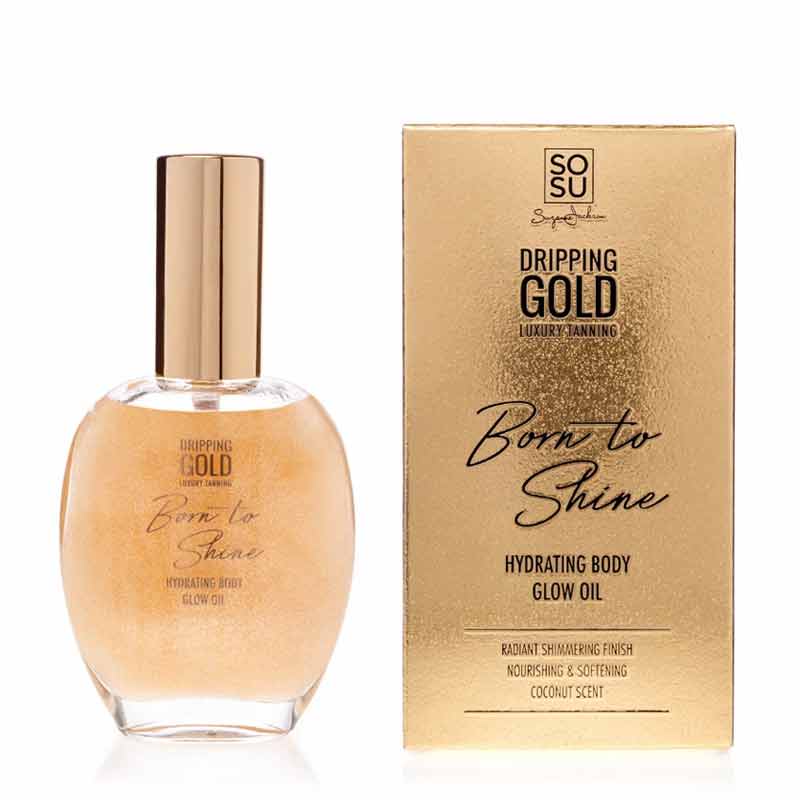 SOSU by Suzanne Jackson Dripping Gold Born to Shine Shimmer Oil | radiant finish