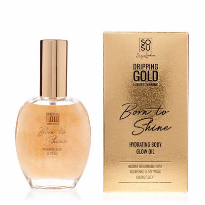 SOSU by Suzanne Jackson Dripping Gold Born to Shine Shimmer Oil | radiant finish