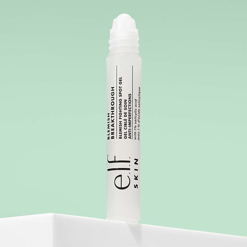 e.l.f. Blemish Breakthrough Acne Fighting Spot Gel | Roll On Treatment | Reduce inflammation | Reduce Redness | Clean Formula | Fragrance free | Aloe | Oily Skin