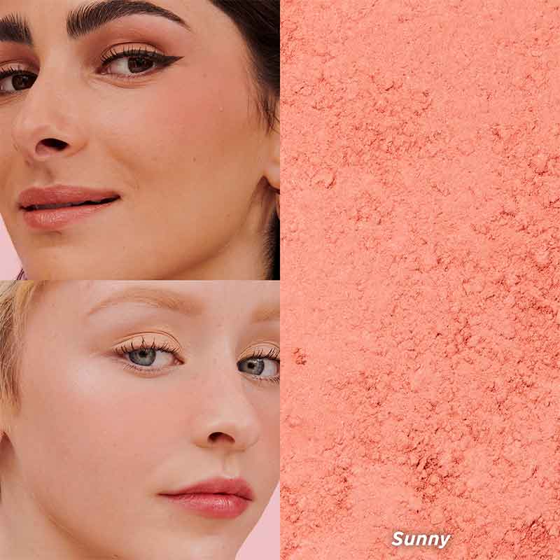 Benefit Cosmetics Sunny Blush | texture of shade sunny blush on skin
