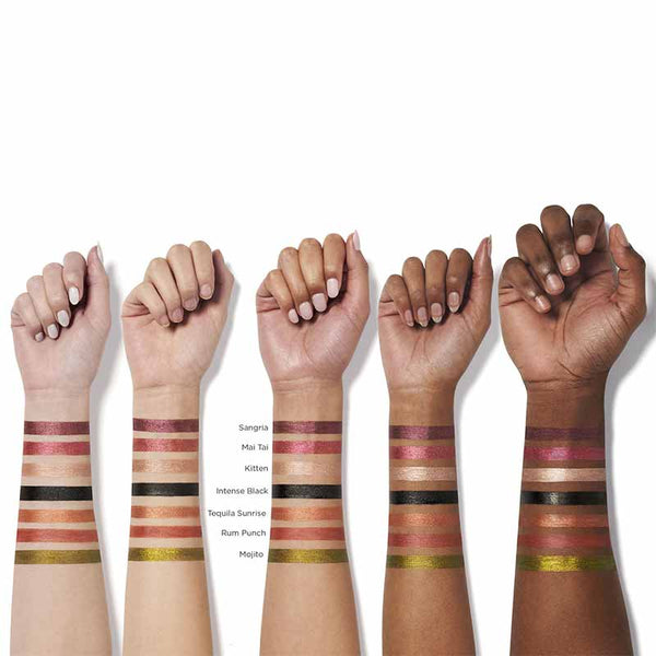 Stila Stay All Day Dual Ended Eye Liner | swatches shades | metallic eyeliners swatch on arm