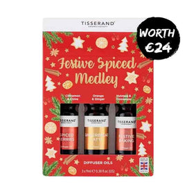 Tisserand Festive Spiced Medley Trio Gift Set  - Tisserand Christmas 2022 - Christmas  Diffuser Oils 