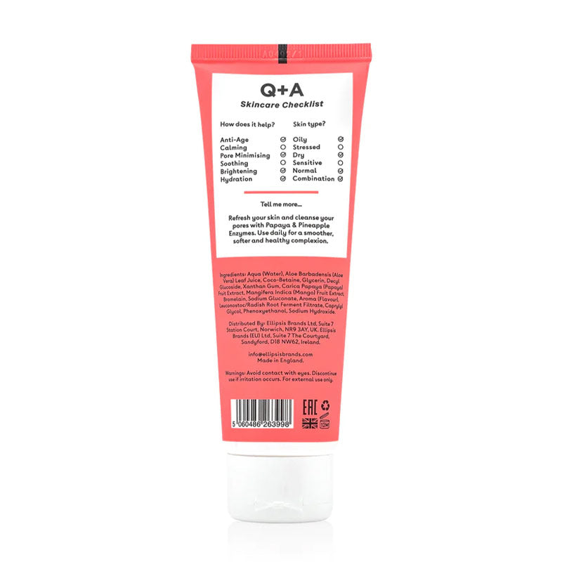 Q+A Tropical Enzyme Illuminating Cleanser | refreshing fruity cleanser