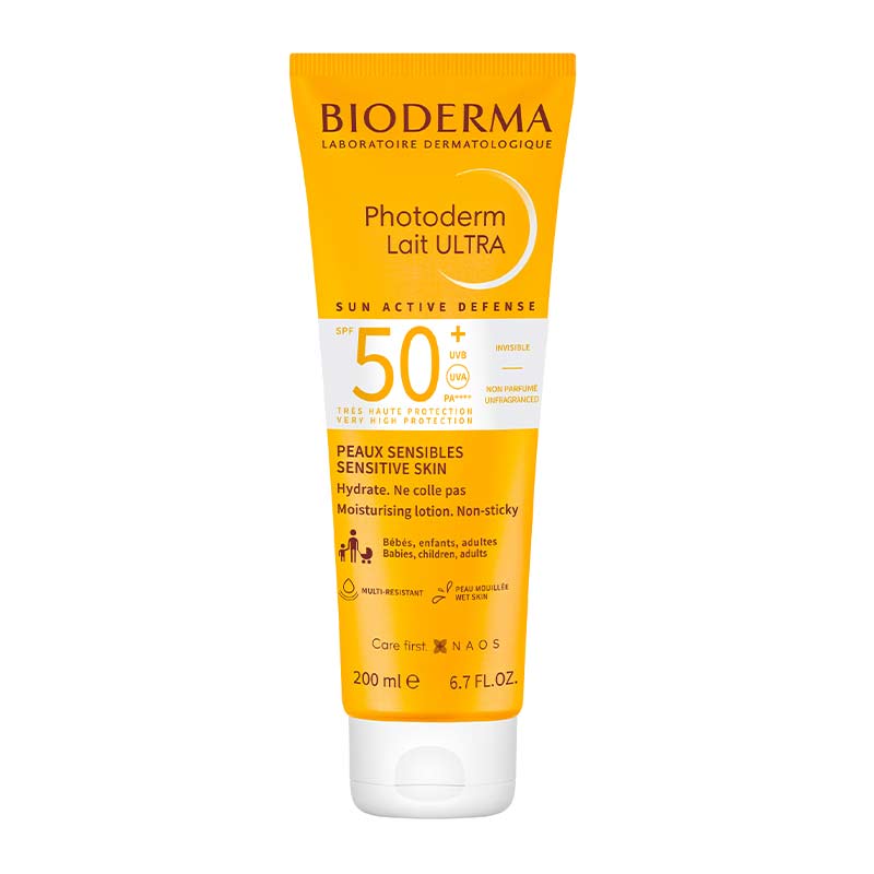 Bioderma Photoderm Lait ULTRA SPF 50+ | moisturising sunscreen for sensitive skin | light sun cream for all the family