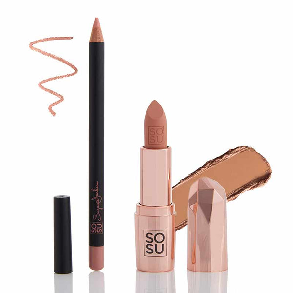 SOSU By Suzanne Jackson Let Them Talk Lip Kit | lip liner and lipstick set | shade unveiled | long lasting lipstick