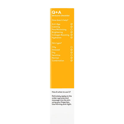 Q+A Vitamin C Eye Cream | vitamin c for anti ageing under the eyes 