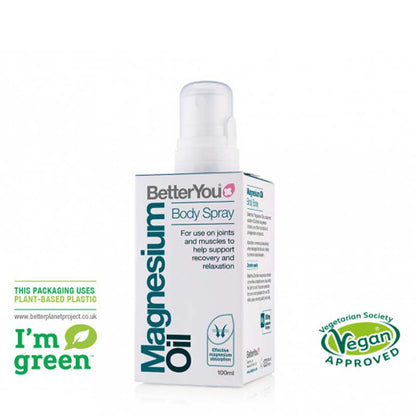 BetterYou Magnesium Oil Spray | High concentration magnesium mineral | Body Oil Spray | Natural muscle recovery | Aids Relaxation | Promotes overall wellbeing