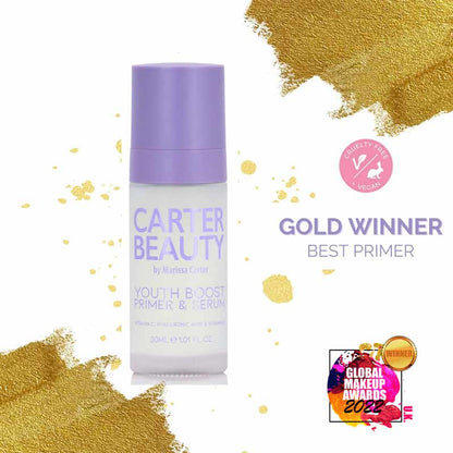 Carter Beauty By Marissa Youth Boost Primer & Serum | global makeup awards 2022 gold winner for best primer | best primer 2022